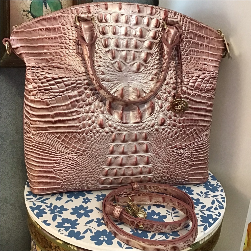 Brahmin Lrg Duxbury satchel in pink icing 🧁